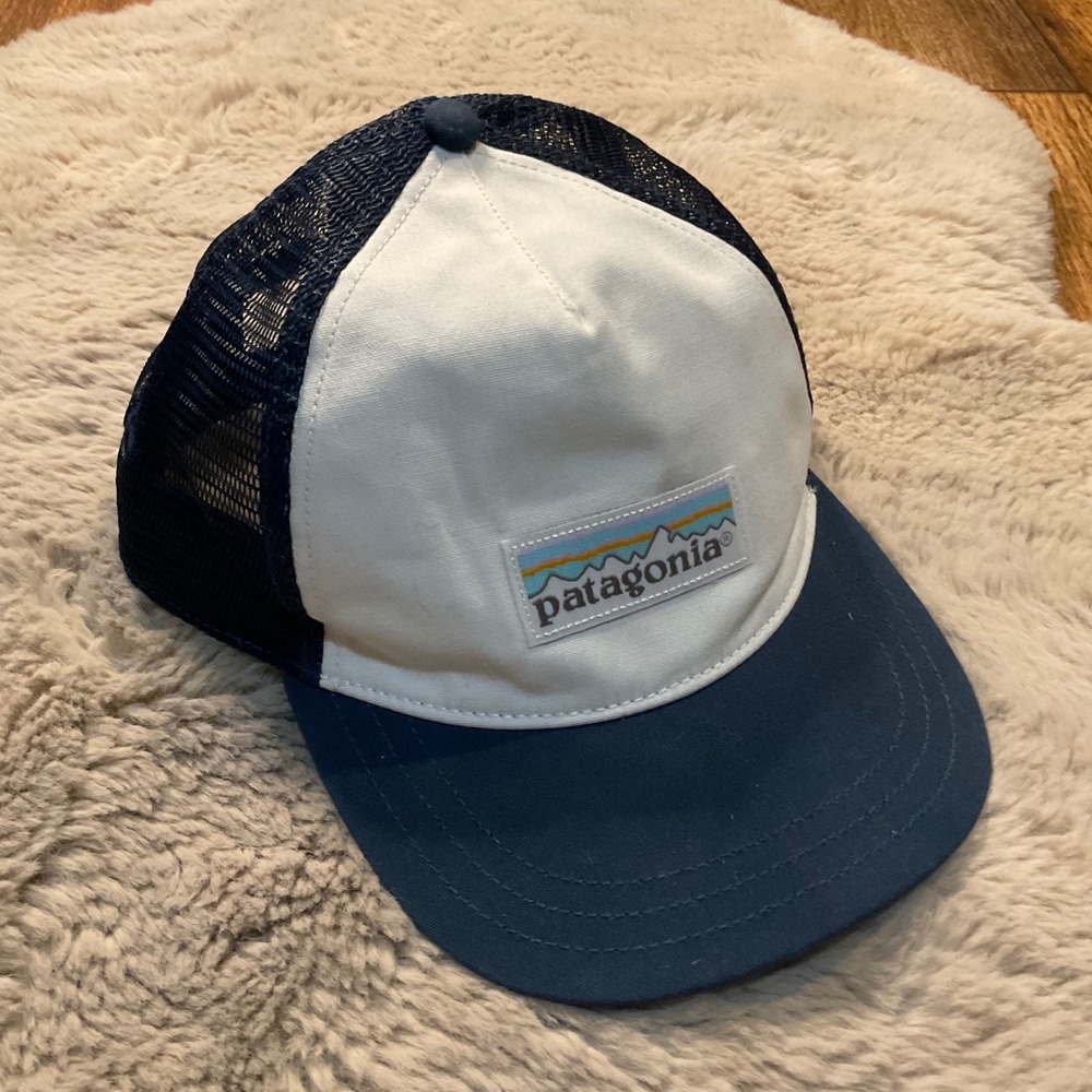 Patagonia‎ Mesh Baseball Cap Adjustable Back Hat Organic Cotton Logo Front